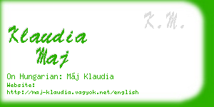 klaudia maj business card